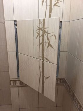 Люк под плитку Нажимной Секрет-Лайт 2 створки 1050*500 Люк под плитку Нажимной Секрет-Лайт 2 створки 1050*500