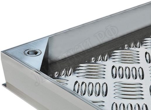 Напольный люк Макс с газовыми амортизаторами, запирание на болтах, 1 створка Напольный люк Макс с газовыми амортизаторами, запирание на болтах, 1 створка