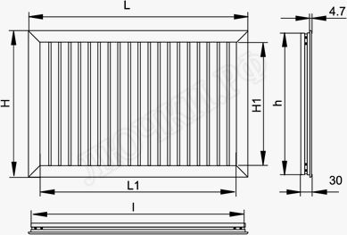 Решетка пластиковая НУН 300 х 300 бел. Решетка пластиковая НУН 300 х 300 бел.