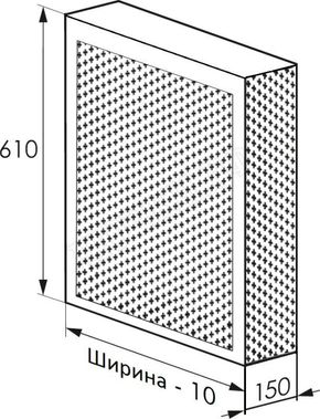 Радиаторный экран С перфорацией Цветок Металлический верх 690*610 Радиаторный экран С перфорацией Цветок Металлический верх 690*610
