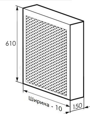 Радиаторный экран С перфорацией Цветок Металлический верх 690*610 Радиаторный экран С перфорацией Цветок Металлический верх 690*610