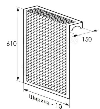 Радиаторный экран С перфорацией Цветок Металлический верх 690*610 Радиаторный экран С перфорацией Цветок Металлический верх 690*610