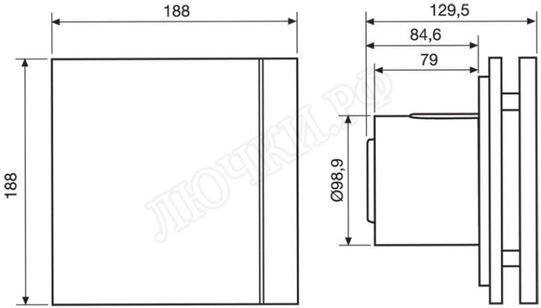 Вентилятор SILENT-100 CZ CHAMPAGNE DESIGN-4C Вентилятор SILENT-100 CZ CHAMPAGNE DESIGN-4C