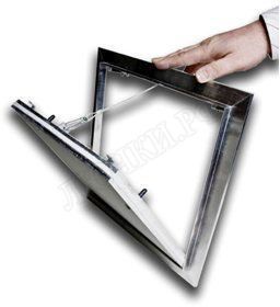 Люк под покраску Ультра для установки в потолок, 2 створки, съёмная перегородка 1350*700 (посадочный размер 1356*706) Люк под покраску Ультра для установки в потолок, 2 створки, съёмная перегородка 1350*700 (посадочный размер 1356*706)